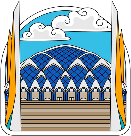 Große Moschee in West-Java  Illustration