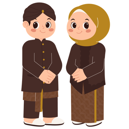 West Javanese Traditional Clothing  Illustration