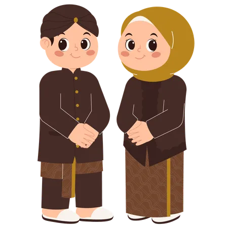 West Javanese Traditional Clothing  Illustration