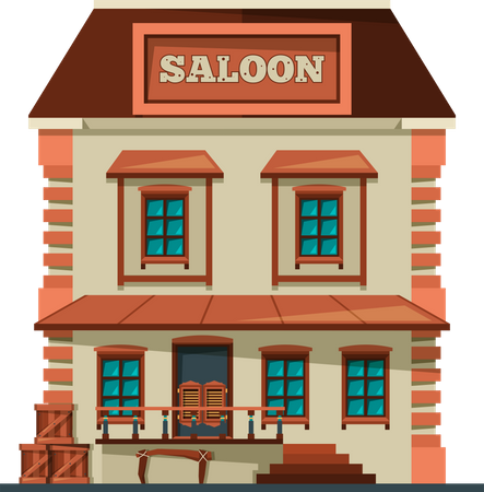 Western Building  Illustration