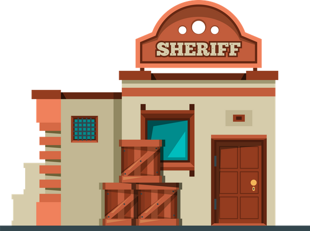 Western Building  Illustration