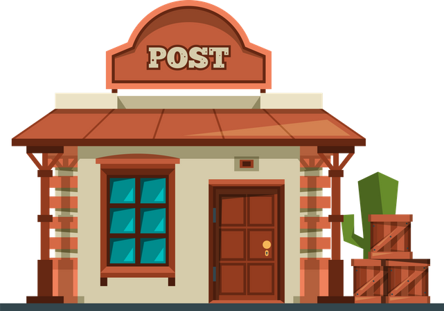 Western Building  Illustration