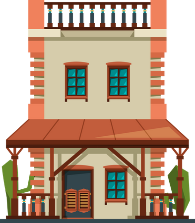 Western building  Illustration