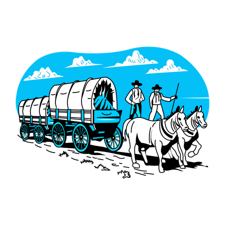 Western Carriage  Illustration