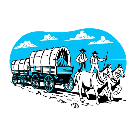 Western Carriage  Illustration