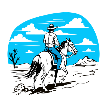 Western Horse  Illustration