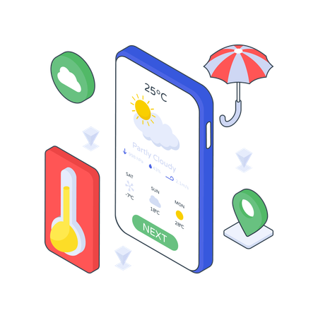 Wetter-App  Illustration