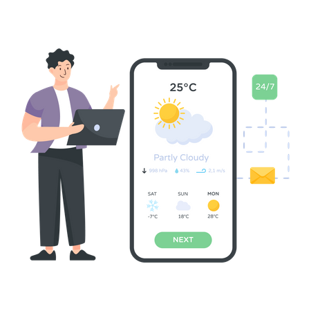 Wetter-App  Illustration