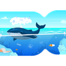 ocean plastic pollution illustration free download