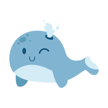 Whale calf  Illustration