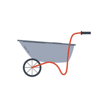 Wheelbarrow garden tool for ground transportation  Illustration