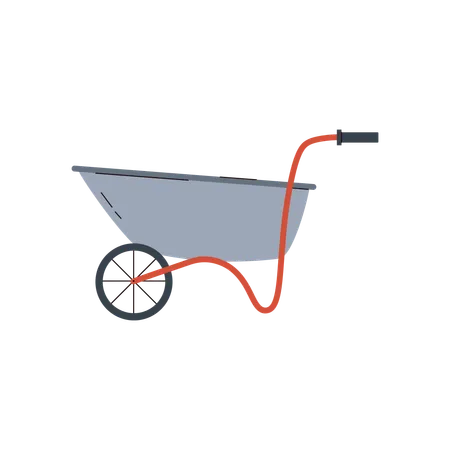 Wheelbarrow garden tool for ground transportation  Illustration