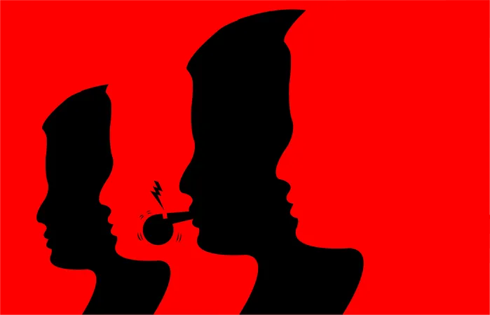 Illustration Of Silhouettes Of Man Four Face Not Visible Among Them One Is Whistleblower Illustration