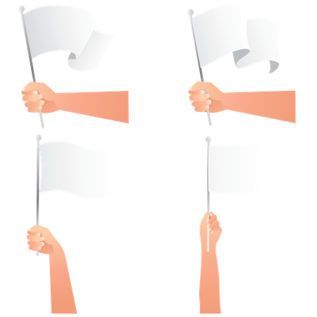 White flag  イラスト