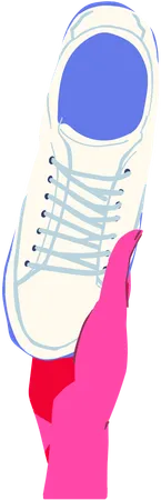 White sneaker shoes  Illustration