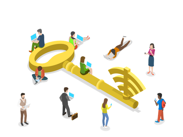 WI-FI access key  Illustration