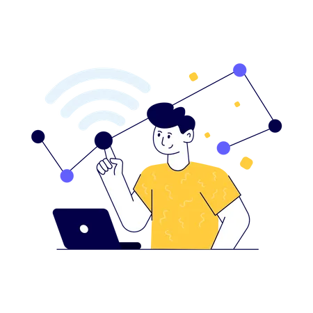 Wi-Fi 연결  일러스트레이션