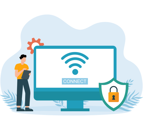 Wi-fi Connection restored by system  Illustration