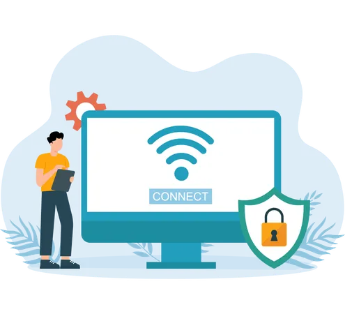 Wi-fi Connection restored by system  Illustration