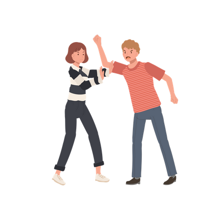 Wife Scolding Husband  Illustration
