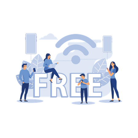 Wifi gratuit  Illustration