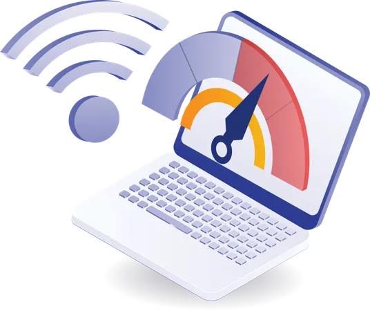 WLAN-Netzwerkleistungsgeschwindigkeit  Illustration