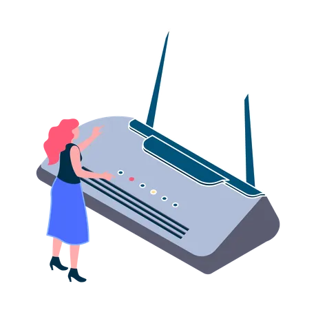Wifi Router Illustration