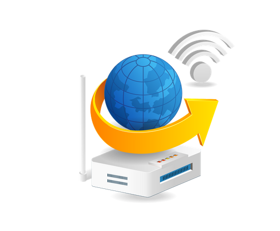 Wifi Router  イラスト