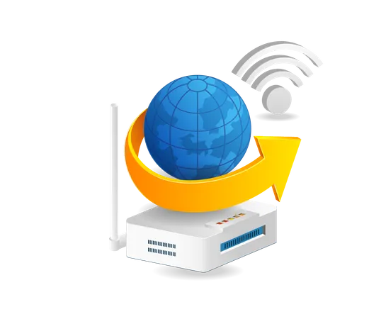 Wifi Router  イラスト