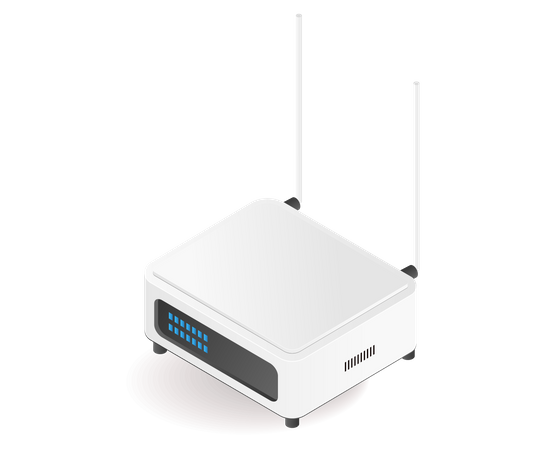 Wifi tethering router technology  Illustration