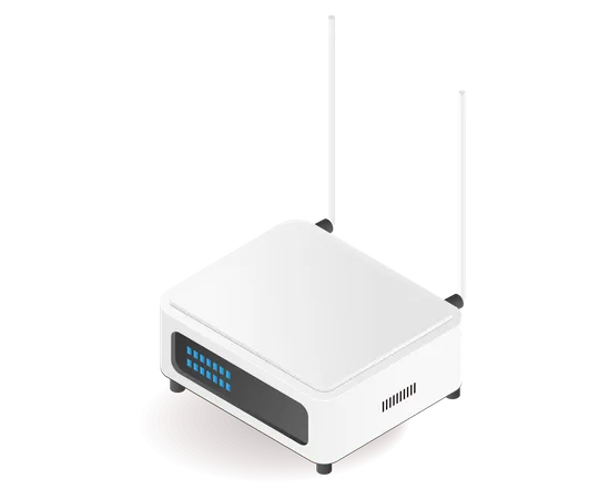 Wifi tethering router technology  Illustration