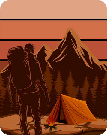 Wild camp  Illustration