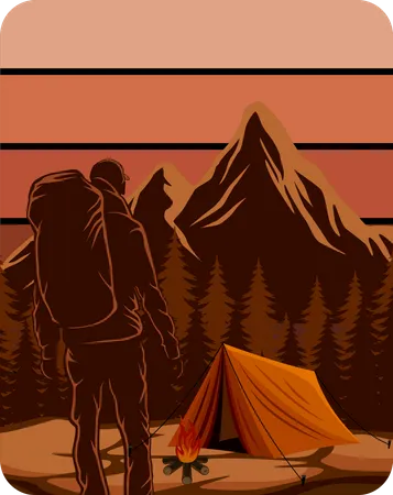Wild camp  Illustration