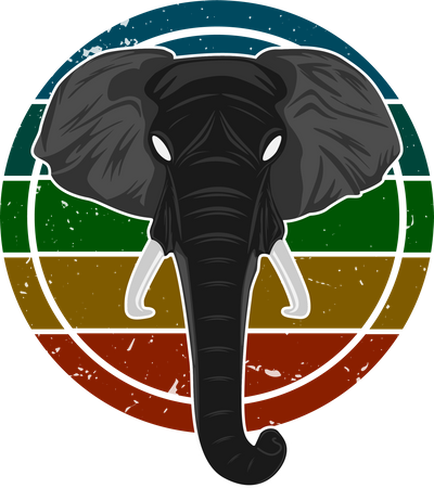 Wilder Elefant  Illustration