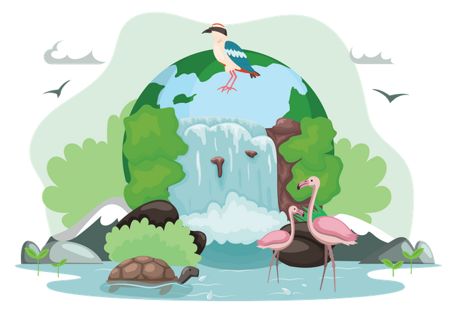Wildlife Conservation Illustration