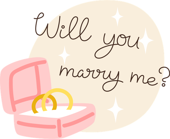 Will you marry me  Illustration