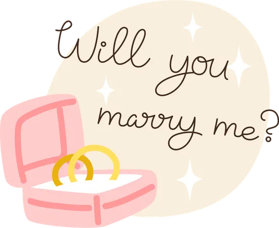 Will you marry me  Illustration