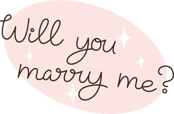 Will you marry me  Illustration