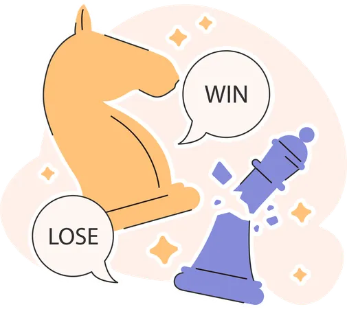 Win and lose  イラスト