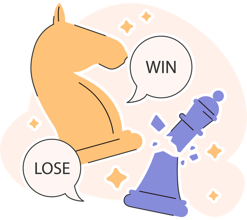 Win and lose  Illustration