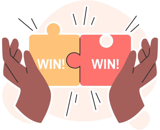 Win and win solution  Illustration