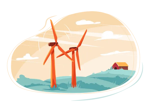 Wind energy  Illustration