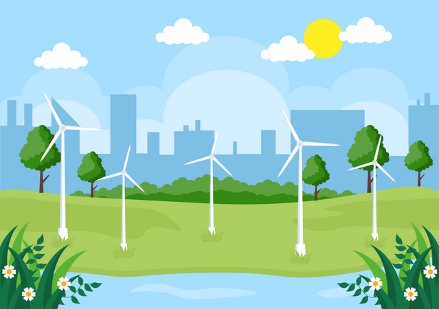 Wind energy Illustration