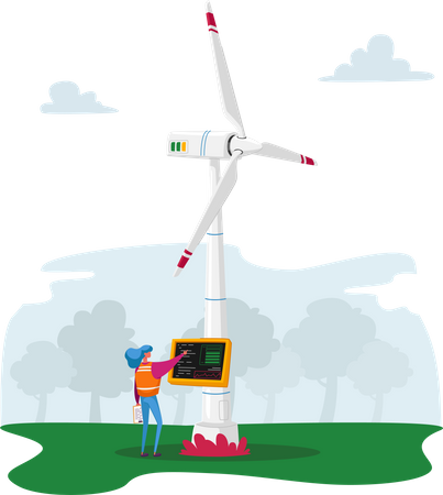 Wind energy Illustration