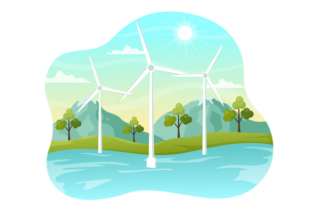 Wind Energy  Illustration