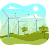 wind energy facility illustration free download