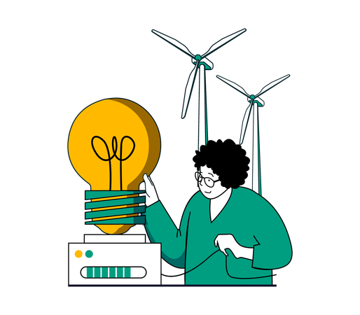 Wind energy  Illustration