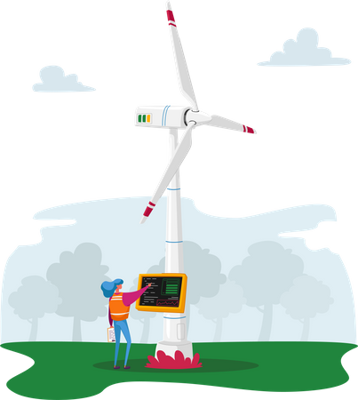 Wind energy  Illustration