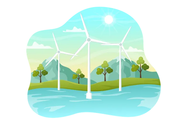 Wind Energy  Illustration