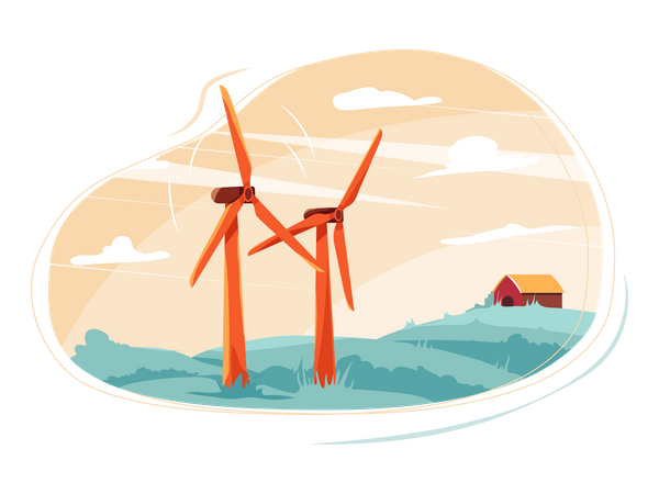 Wind energy  Illustration